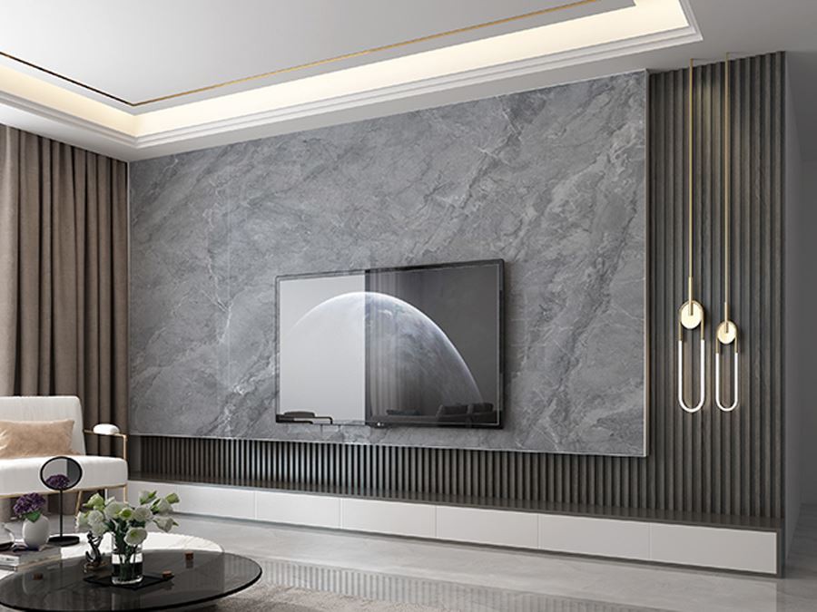 Dark Marble TV Wall Dark Marble TV Wall