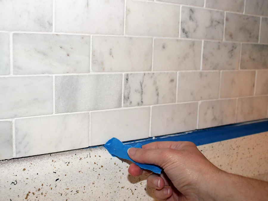 Install a Marble Tile Backsplash 02 Install a Marble Tile Backsplash 02